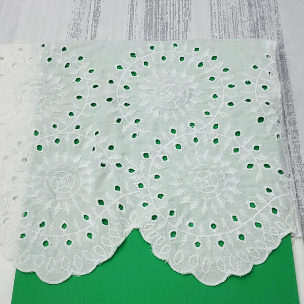 Southern Living Madellion Eyelet Pillowcase Sham Standard Size in White